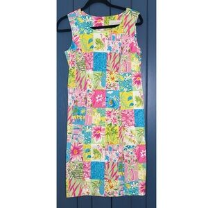 Vintage Bright Colorful Tropical Dress Size 6 Hawaiian Coastal Grandma Playful